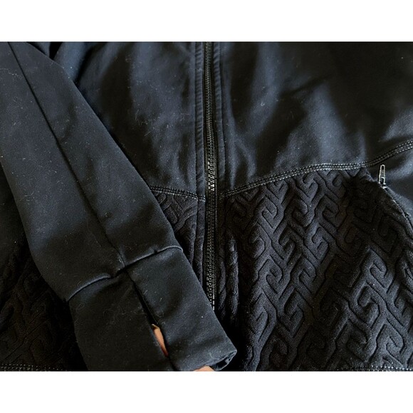 Trina Turk Recreation Womens Small  Black Full Zip  Athletic Thumb Hole Jacket - Picture 8 of 10